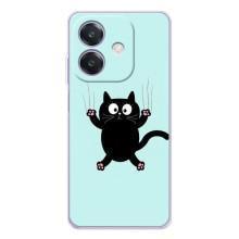 Чехол с принтом для OPPO A5 Pro (AlphaPrint) Модные коты (Падающий кот)