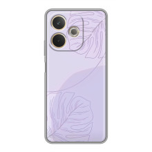 Чехол цветочный дизайн для OPPO A5 Pro – Монстера фиолетовая