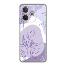 Силконовий чохол з принтом в квітах на OPPO A5 Pro – Фіолетовий дизайн