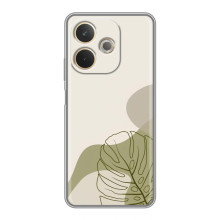 Силконовий чохол з принтом в квітах на OPPO A5 Pro – Монстера зелена