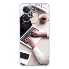 Силиконовый бампер (Работники) на OPPO A5 Pro – Офисный работник