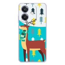 Силіконовий бампер з картинкою звірів для OPPO A5 Pro (Олень із шарфом)