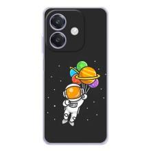 Силиконовый Чехол с принтом "Космонавты" на OPPO A5 Pro – Космонавт с шариками