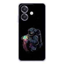 Силиконовый Чехол с принтом "Космонавты" на OPPO A5 Pro – В руках земля