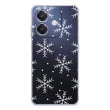 Зимние Чехлы для А5 Про - прозрачный фон (Белые снежинки)