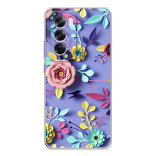 Чехлы с Цветами для OPPO A5 (VPrint) (Цветочный дизайн)