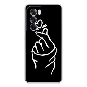 Чохол (Знак сердечка) для OPPO A5 – Сердечко на чорному