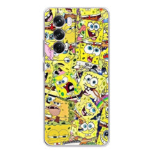 Чехол Губка Боб для Оппо А5 (Эмоции Спанч Боба)