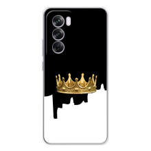 Чехол (Корона на чёрном фоне) для Оппо А5 – Золотая корона