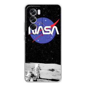 Силиконовый бампер с принтом "Наса" на OPPO A5 – Nasa на луне