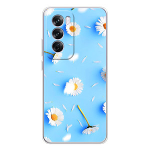 Чехол с Цветами для OPPO A5 – ромашки на голубом