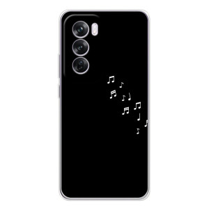 Чехол с картинками на черном фоне для OPPO A5 – Ноты