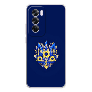 Чохол з картинкою (Патріотичний ГЕРБ) на OPPO A5 (Герб в квітах)