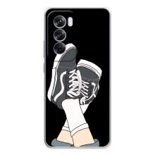 Чехол с Прикольным принтом на OPPO A5 (Кеды)