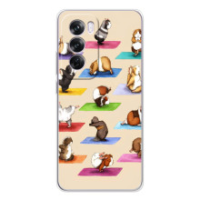 Чехол с Прикольным принтом на OPPO A5 (Ёга свинок)