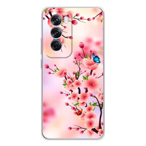 Чехол с принтом САКУРЫ на OPPO A5 – Бабочки на сакуре