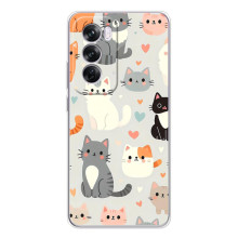 Чехол с рисунком кот на OPPO A5 – Коллаж котов