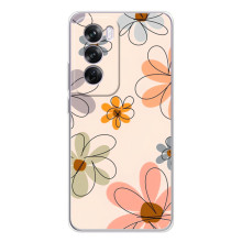 Чехол с цветочным принтом на Оппо А5 (Разноцветные цветы)