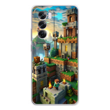 Чехол с картинками Майнкрафт для  (Город Майнкрафт)