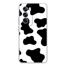 Чехол с принтом коровы на Оппо А5 – Черный принт