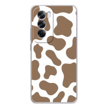 Чехол с принтом коровы на Оппо А5 – Коричневый принт