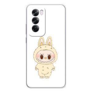 Чохол з принтом Лабубу для OPPO A5 – Бежевий Лабубу