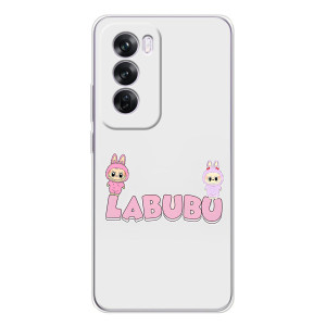 Чохол з принтом Лабубу для OPPO A5 – Логотип Лабубу