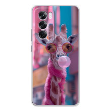 Чехол с принтом стильные животные для Оппо А5 – Стильный жирав