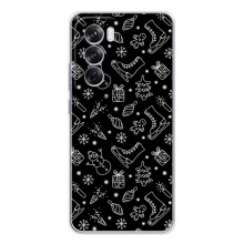 Новогодние, Праздничные Чехлы для OPPO A5 - 2024 год (Новогодний фон)