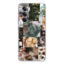 Рождественские, Праздничные Чехлы для Оппо А5 (Рождественский коллаж)