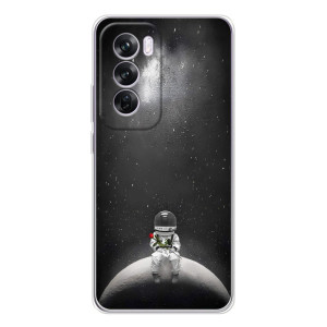 Силиконовый Чехол с принтом "Космонавты" на OPPO A5 – Космонавт романтик