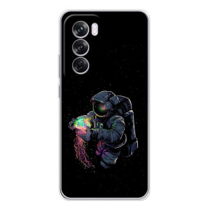 Силиконовый Чехол с принтом "Космонавты" на OPPO A5 – В руках земля