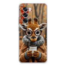 Друкований чохол 'Звірята з кавою' для OPPO A5 – Жираф з кавою