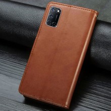 Шкіряний чохол книжка GETMAN Gallant (PU) для Oppo A52 / A72 / A92 – Коричневий