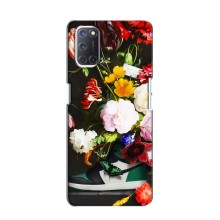 Брендновые Чехлы для Oppo A52 - (PREMIUMPrint) (Nike цветы)