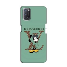 Чохли Луі Вітон для Oppo A52 (AlphaPrint - LOUIS VUITTON) (Міккі Маус LV)