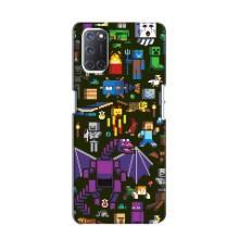 Чохол Майнкрафт на Oppo A52 (AlphaPrint) Minecraft (Колаж Майнкрафт)