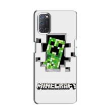 Чохол Майнкрафт на Oppo A52 (AlphaPrint) Minecraft (кріпер Майнкрафт)