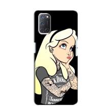 Чехол с печатью для Oppo A52 - (Мода) (AlphaPrint) (Девочка в тату)