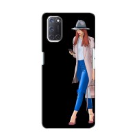 Чехол с картинкой Модные Девчонки Oppo A52 – Девушка со смартфоном
