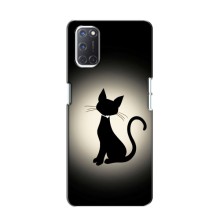 Чехол с принтом для Oppo A52 (AlphaPrint) Модные коты – Силуэт котика