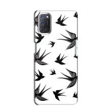 Чохол з пташками на Oppo A52 (VPrint) (Ластівки)