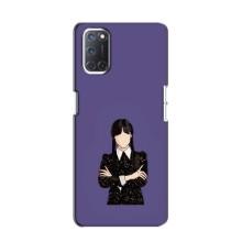 Чохли Венсдей на Oppo A52 Уенсдей (AlphaPrint) (Венздей у чорному)