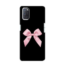 Чехол банты для Oppo A52 – Бант на черном