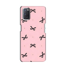 Чехол банты для Oppo A52 – Черные бантики