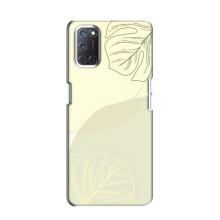 Чохол квітковий дизайн для Oppo A52 – Зелений фон