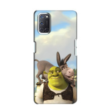 Чехол с мультфильмом Шрек на Oppo A52 – Шрек и осел