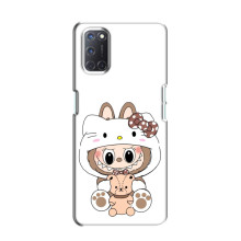 Чохол з принтом Лабубу для Oppo A52 – Білий Лабубу