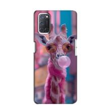 Чохол з принтом стильні тварини для OPPO A52 (Стильна жирафа)