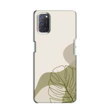 Силиконовый чехол с принтом в цветах на Oppo A52 – Монстера зелёная